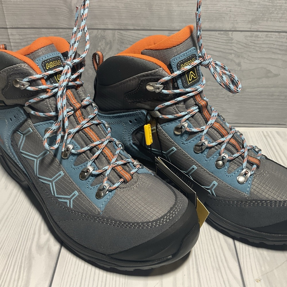 Asolo Women's Falcon GV Hiking Boots Sz 7.5 Gore-Tex Gray Stone NWT Vibram Trail